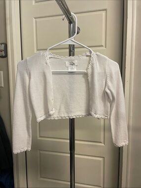 Us Angels White Cropped Kid’s Shrug